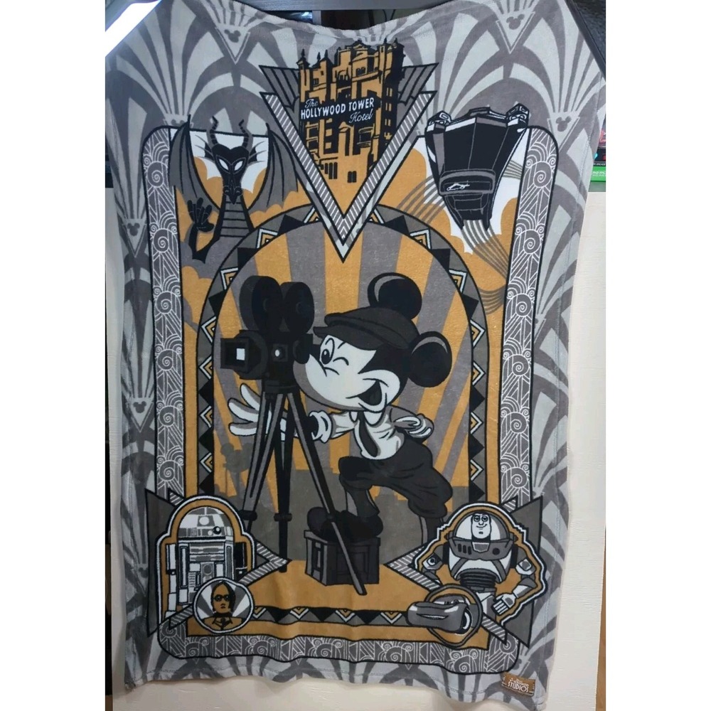 Rare Hollywood Studios Disney Mickey Film Fleece Blanket 36 "‎ X 56 Cars Toys